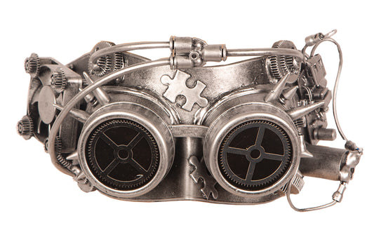 Masque Steampunk argent