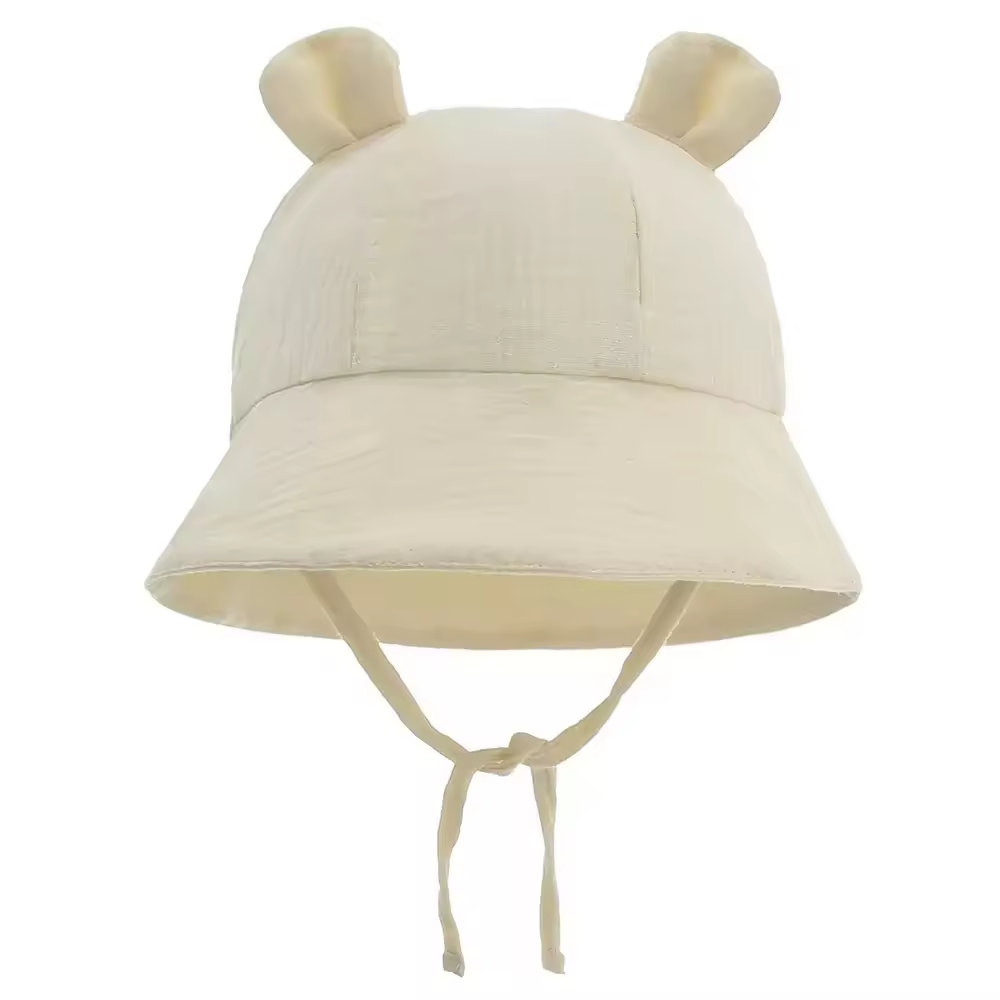 Chapeau de soleil hydrophile pour bébé - Beige