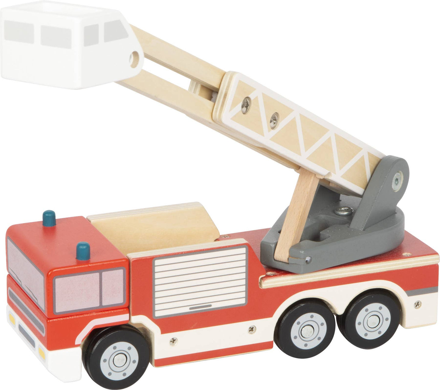 Camion de pompiers en bois avec échelle tournante | Véhicules | Jouet en bois