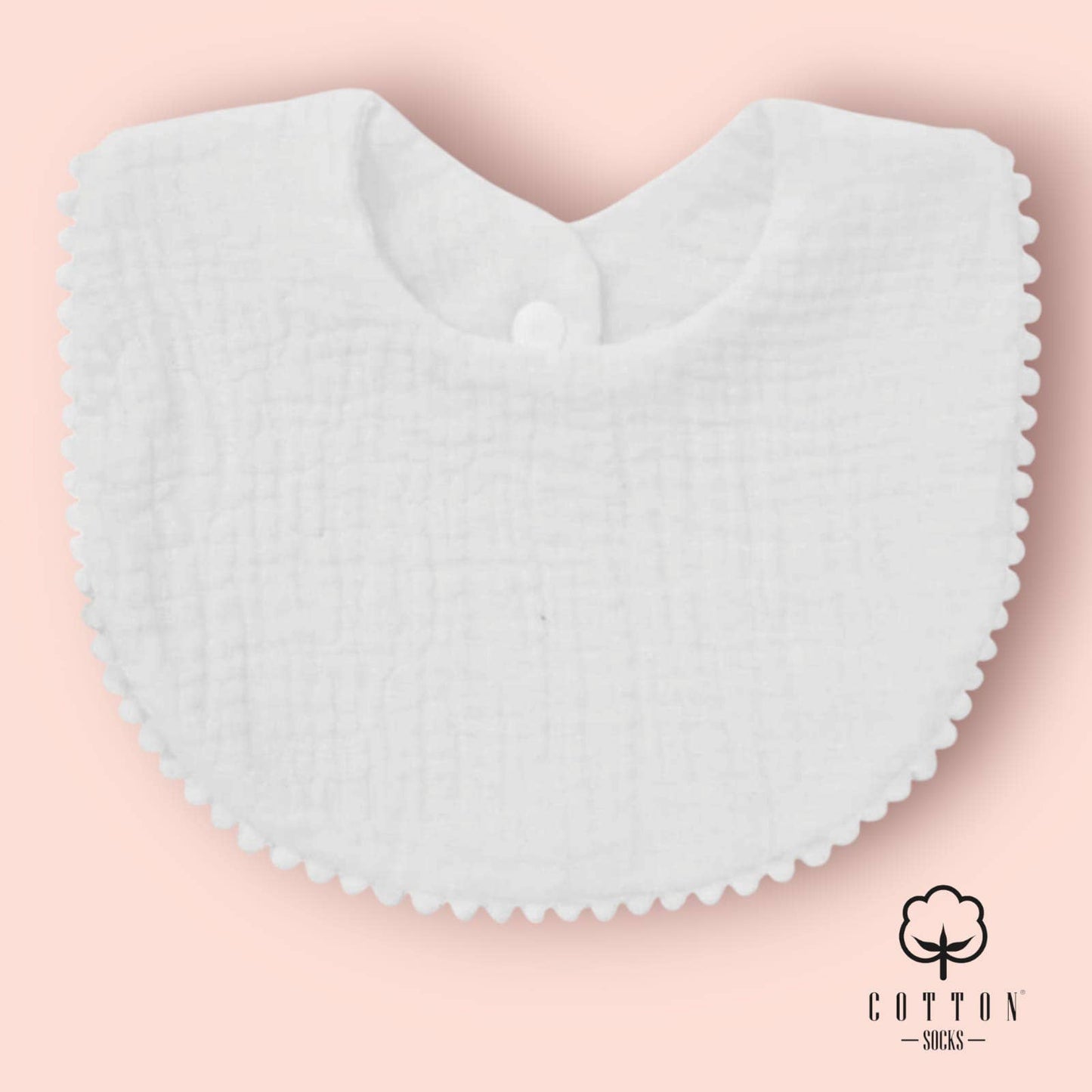 Bavoir en coton bio double tissu 25 x 11 cm