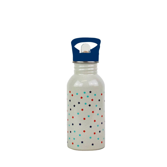 Bouteille ultra-légère en acier inoxydable avec paille intégrée - 500 ml - Étoiles