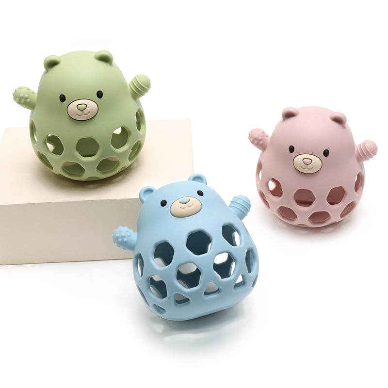 Balle de motricité en silicone Ours - Sable