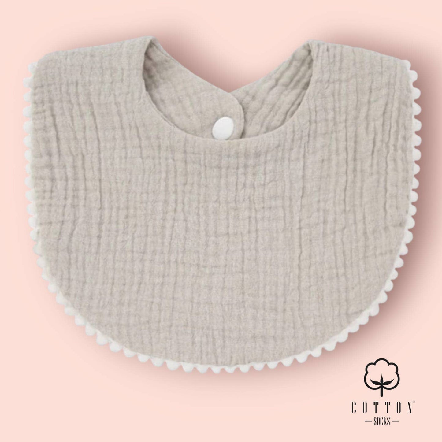 Bavoir en coton bio double tissu 25 x 11 cm
