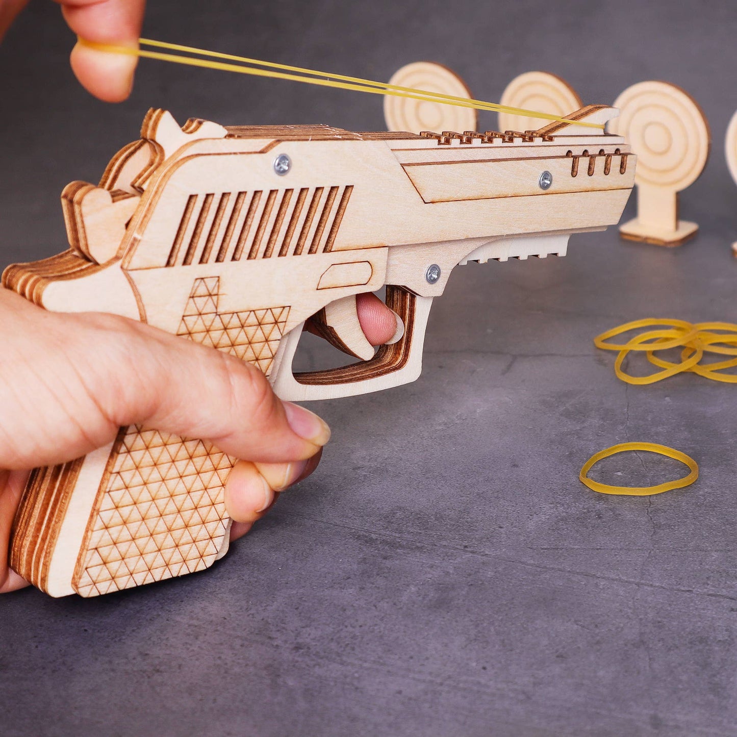 Kit de bricolage lanceur d'élastiques, jouet amusant et éducatif STEM