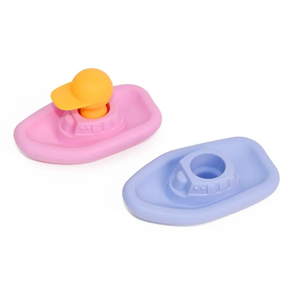 Jouet d'éveil pour le bain - Set de 2 bateaux et 1 capitaine