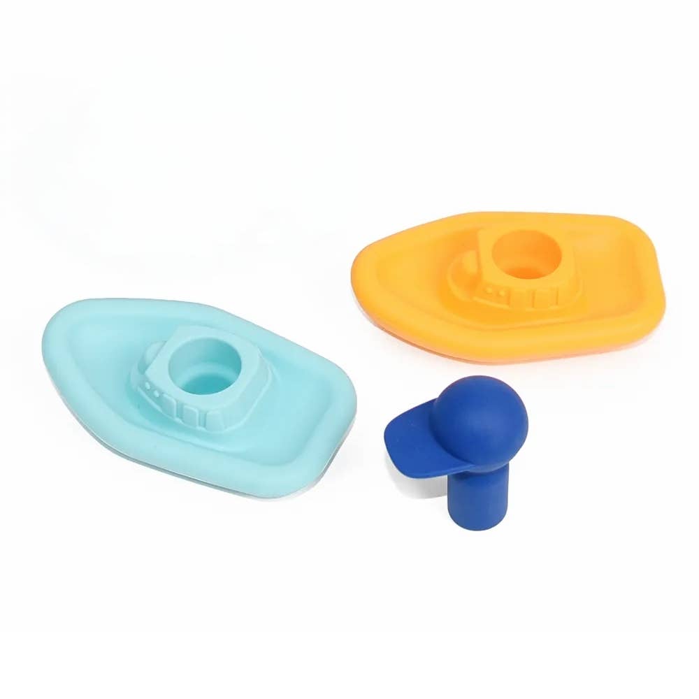 Jouet d'éveil pour le bain - Set de 2 bateaux et 1 capitaine