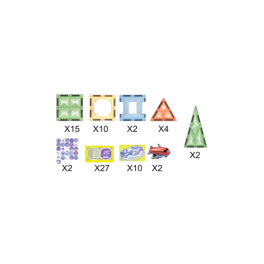 Jeu Magnétique Véhicules 72 Pcs