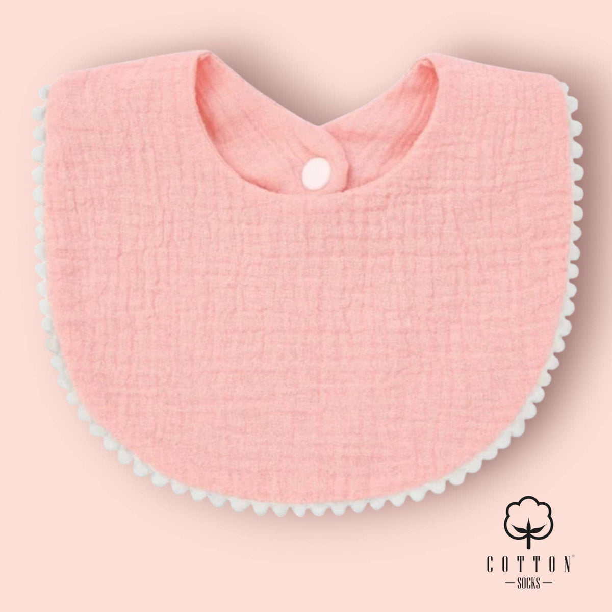 Bavoir en coton bio double tissu 25 x 11 cm