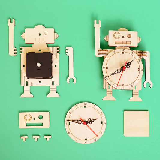 Kit DIY d’horloge robot, jouet éducatif STEM pour enfants