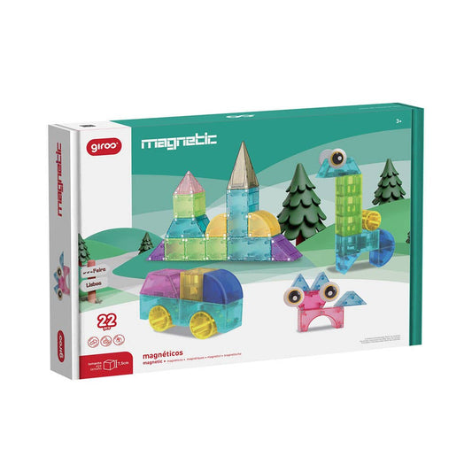 Jeu Magnétique Blocs Transparents 22 Pcs