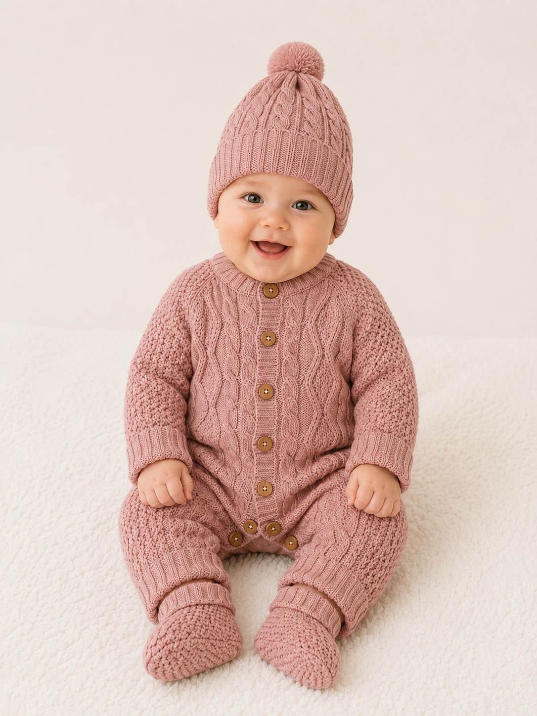 Ensemble CT162 : Combinaison, bonnet et chaussons