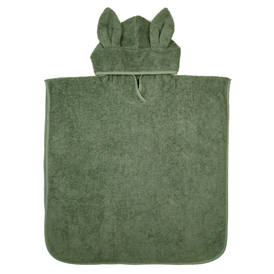 Poncho de Bain Bio Lapin Vert