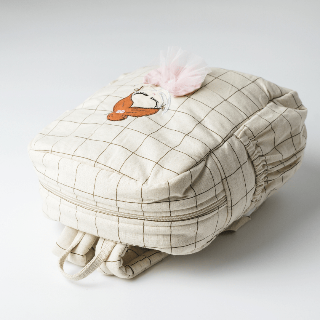 Sac d'école Ballerine éblouissante, brodé à la main