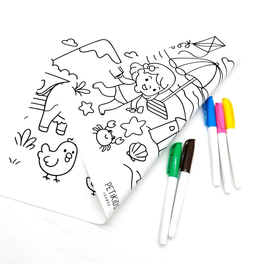 Set de Table à Colorier en Silicone - 2 faces