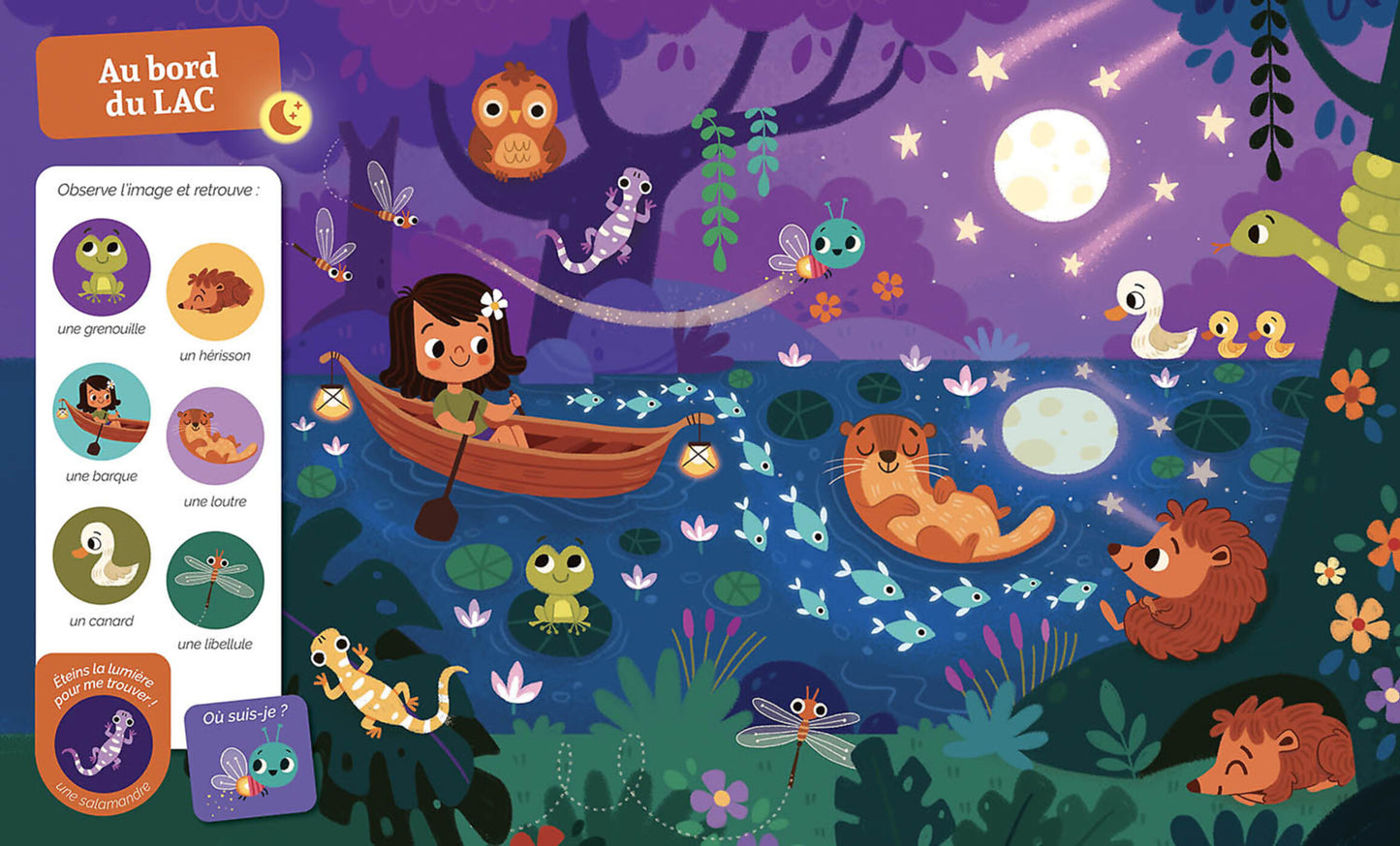 Cherche et trouve des tout petits qui brille dans la nuit