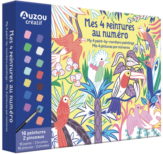 Coffret 4 peintures au numéro