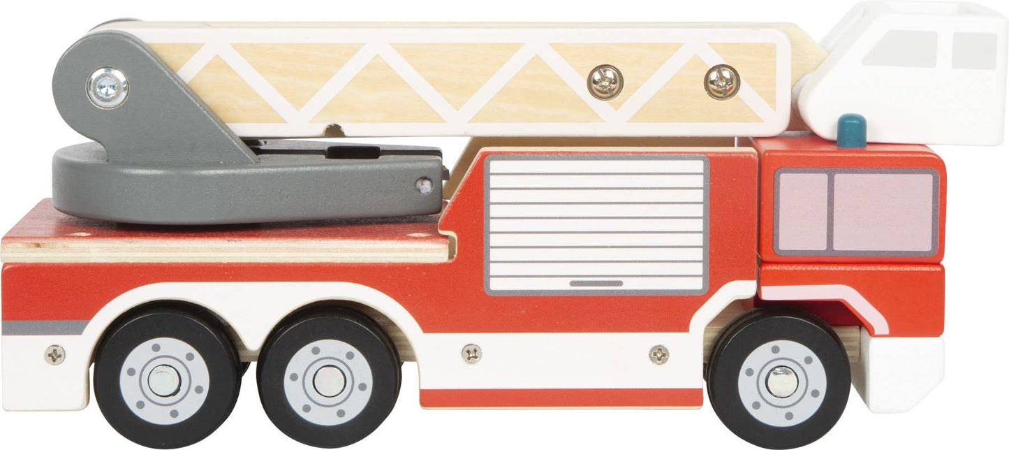 Camion de pompiers en bois avec échelle tournante | Véhicules | Jouet en bois