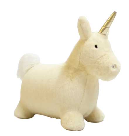 Licorne doudou rebondissante