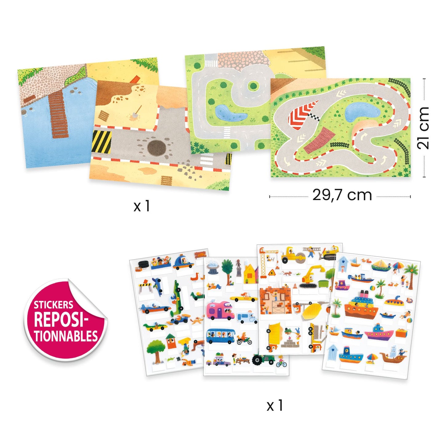 Stickers à relever : Les véhicules