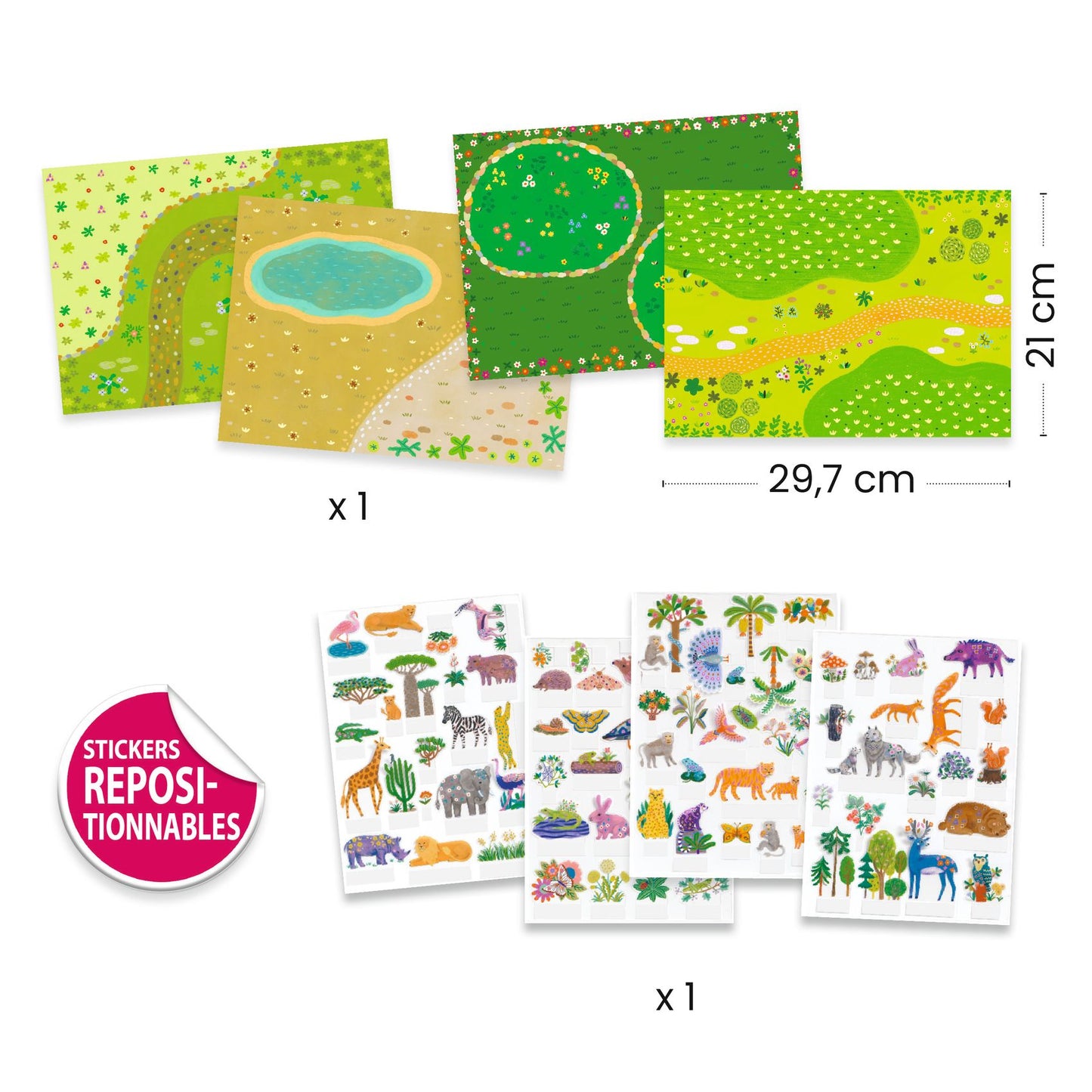 Stickers à relever : animaux