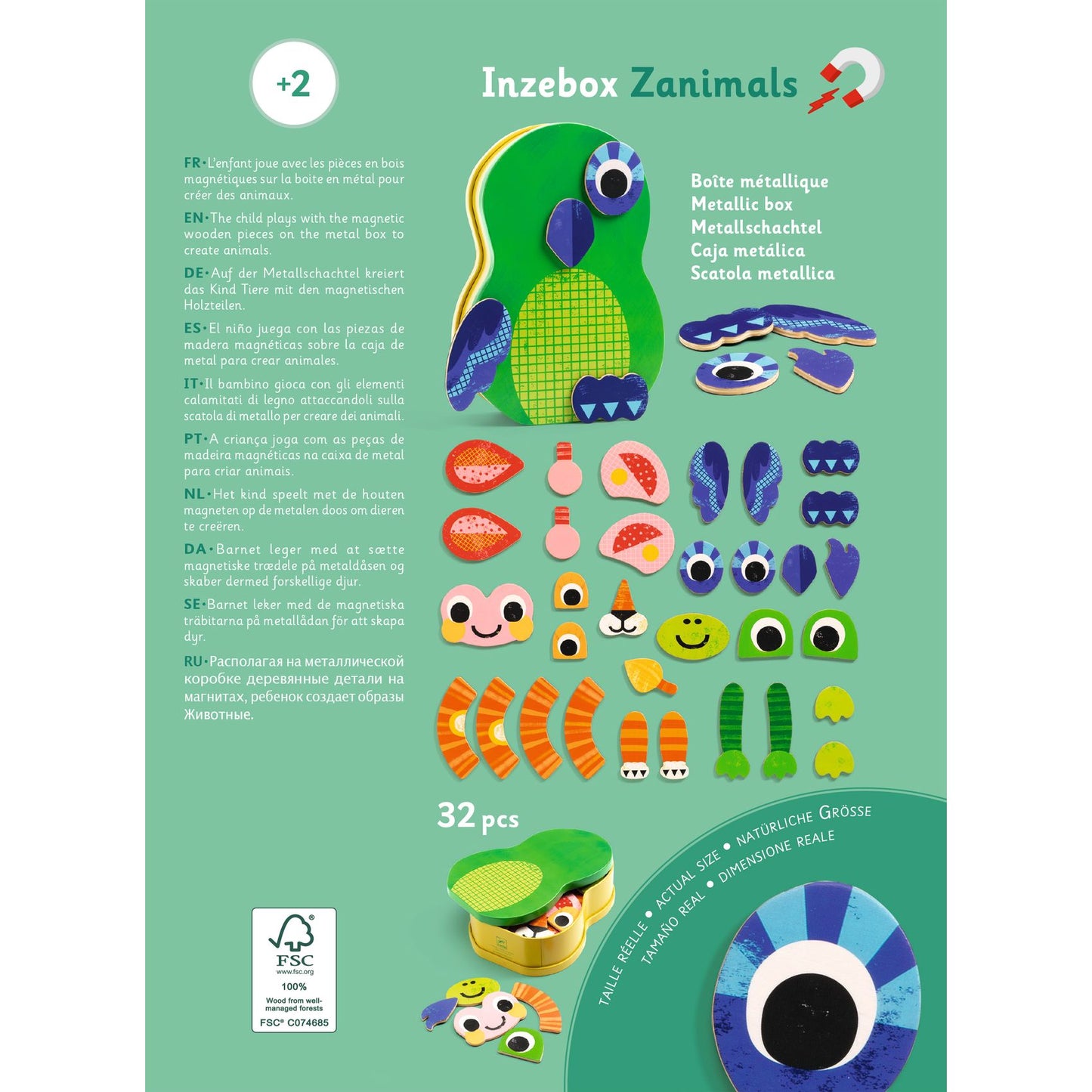 Puzzle animaux magnétique
