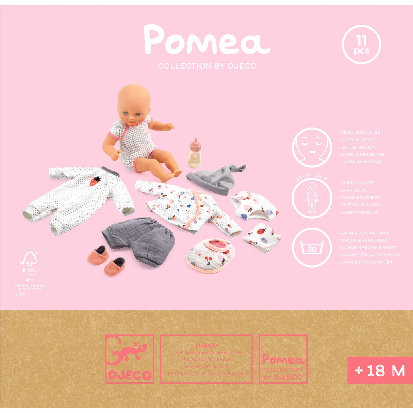 Valise avec poupée et accessoires