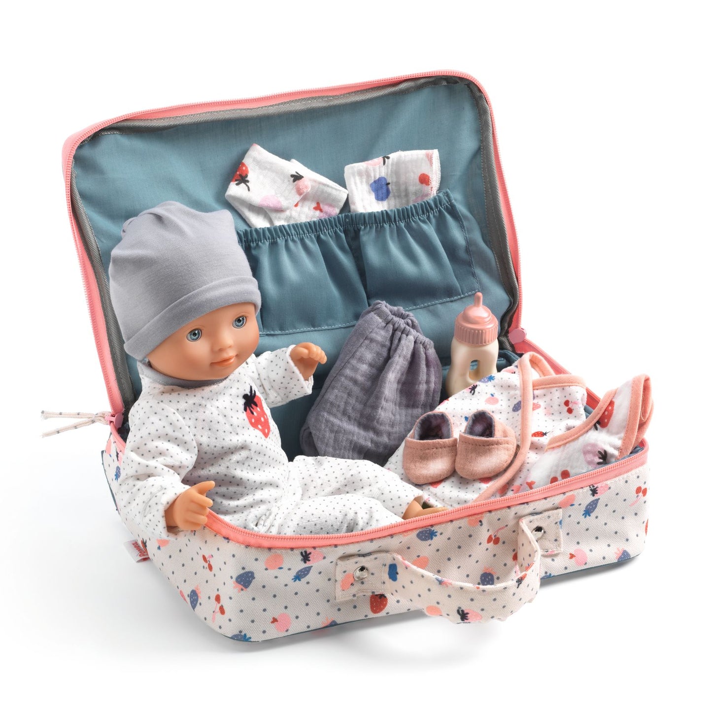 Valise avec poupée et accessoires