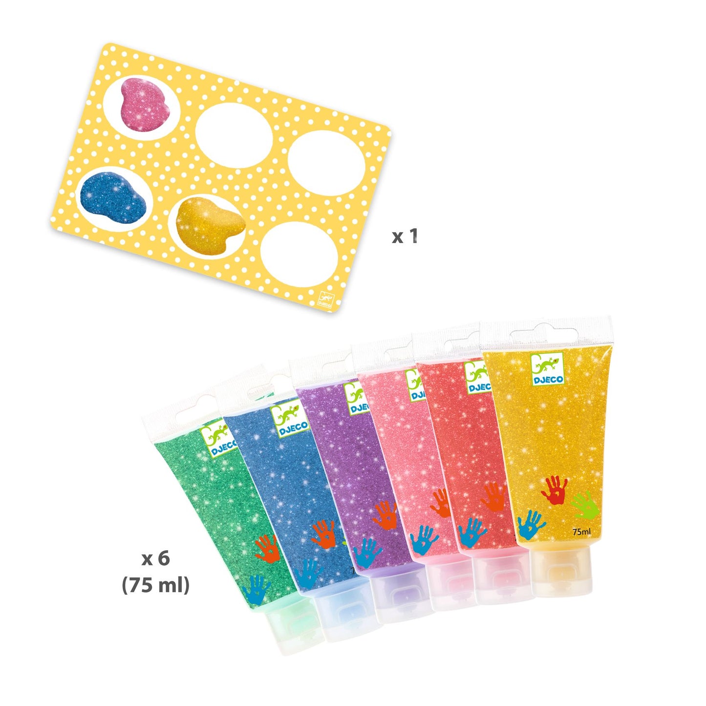 Peinture aux doigts à paillettes