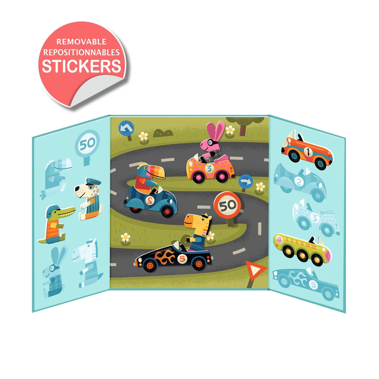 Stickers repositionnables : Les voitures