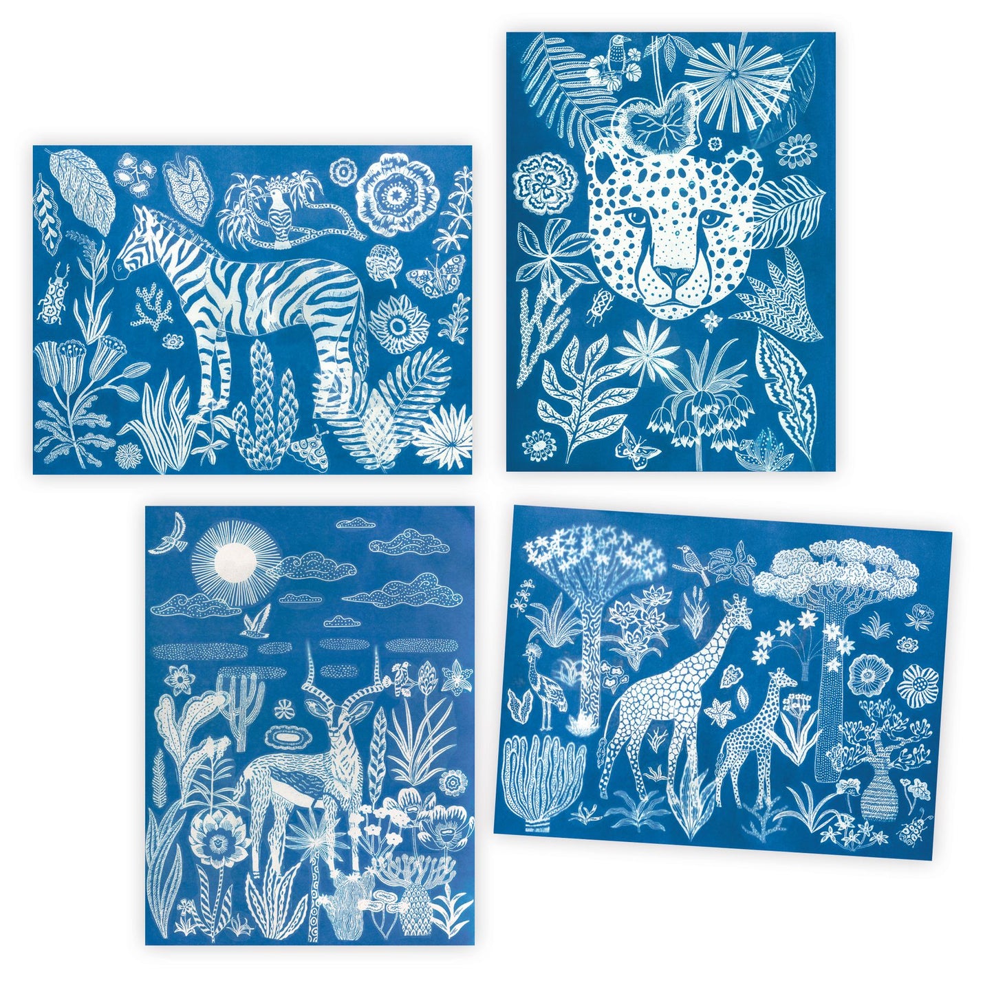 Cyanotype : Savane nocturne