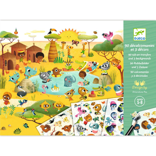 Décalcomanies : Savane, désert & pôle nord