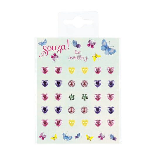 Boucles d'oreilles autocollantes coeur