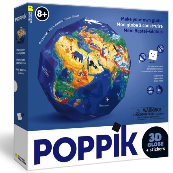 Mon globe à construire avec 46 stickers repositionnables