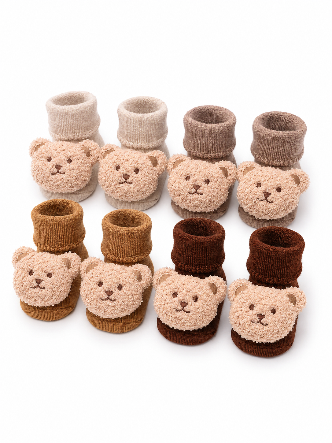 MBA-001 CHAUSSETTE ANTIDÉRAPANTE POUR BÉBÉ AVEC OURS