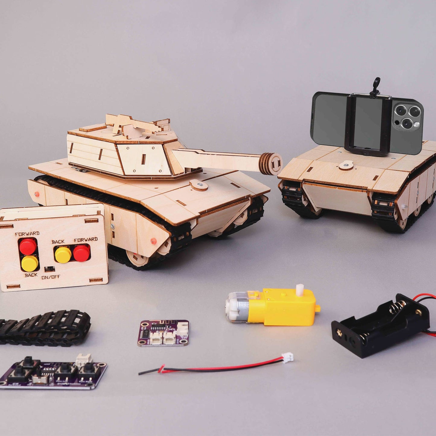 Kit DIY RC TankCam, Mode Tank et Caméra, Jouet STEM