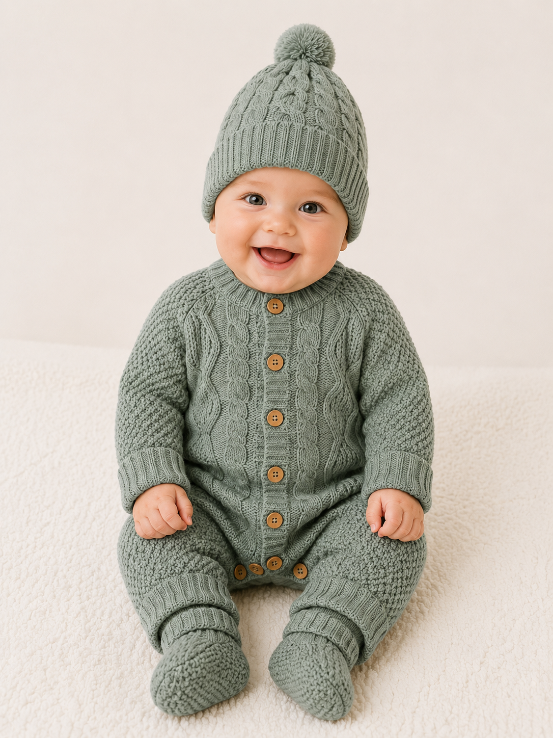 Ensemble CT162 : Combinaison, bonnet et chaussons