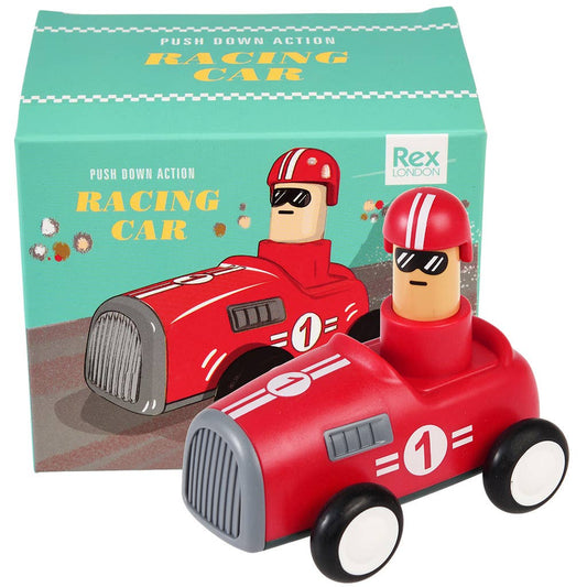Voiture de course à action poussée - Rouge