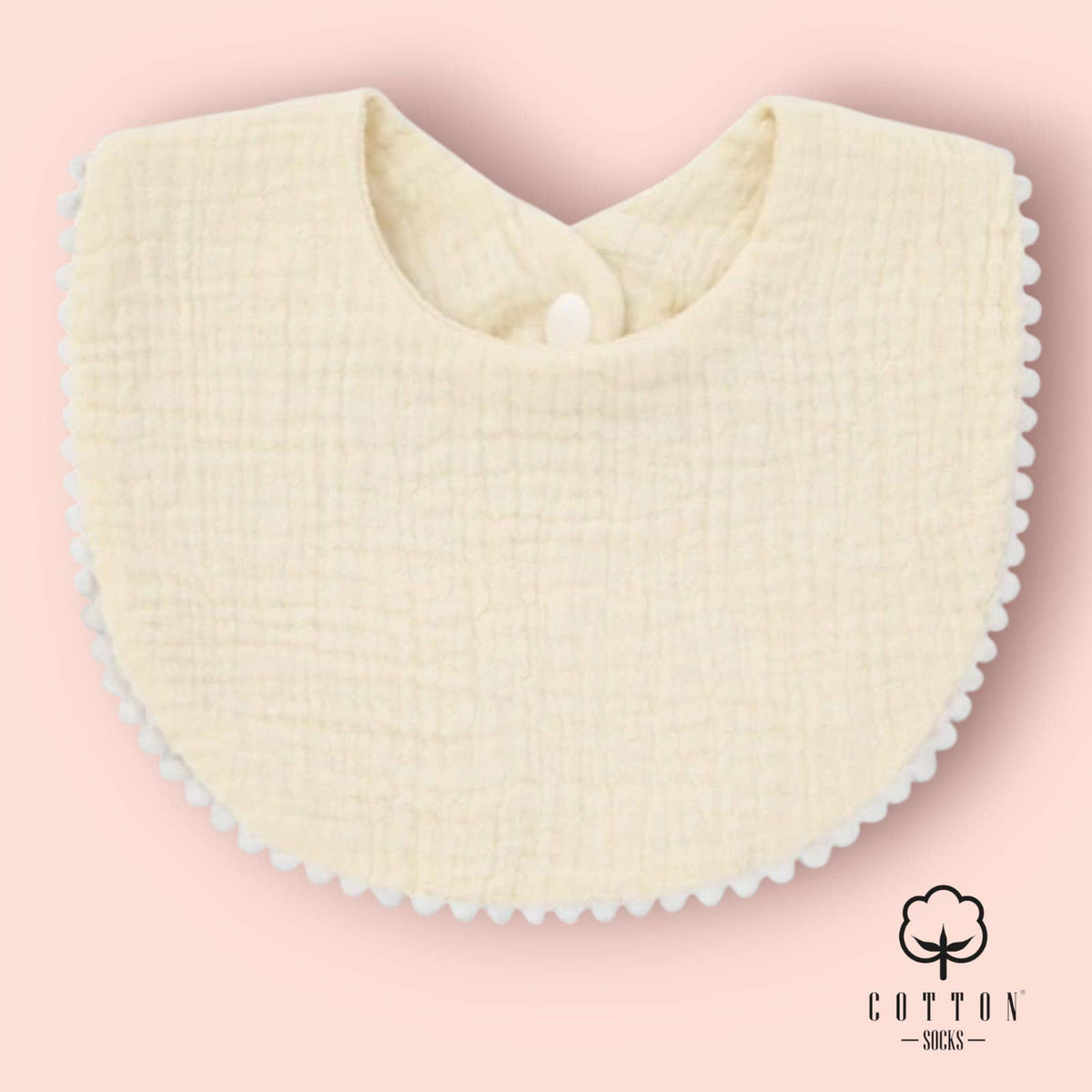 Bavoir en coton bio double tissu 25 x 11 cm
