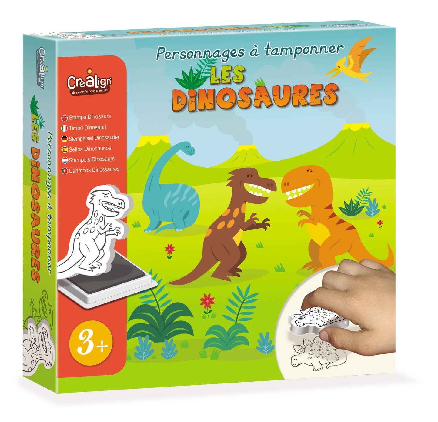 Personnages à tamponner : Les dinosaures