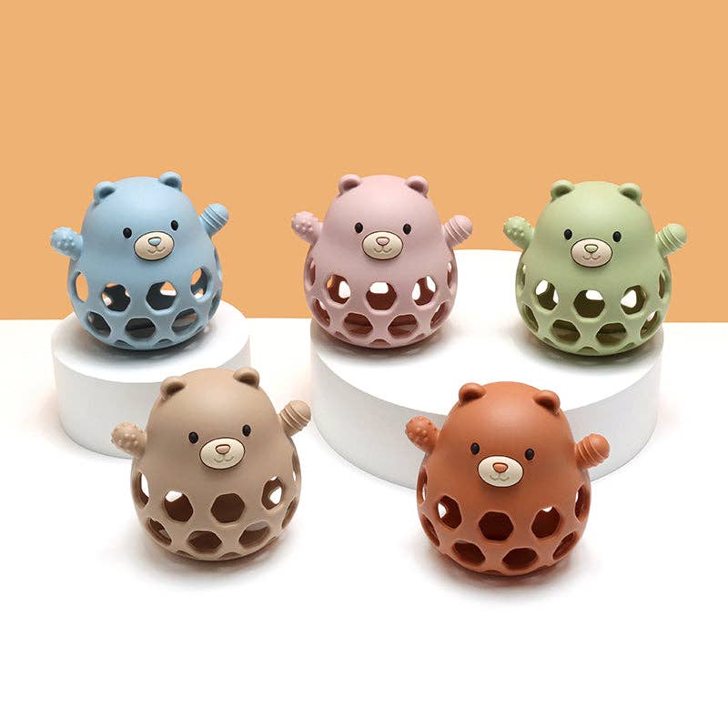 Balle de motricité en silicone Ours - Sable