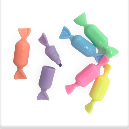 Lot de 6 surligneurs bonbons