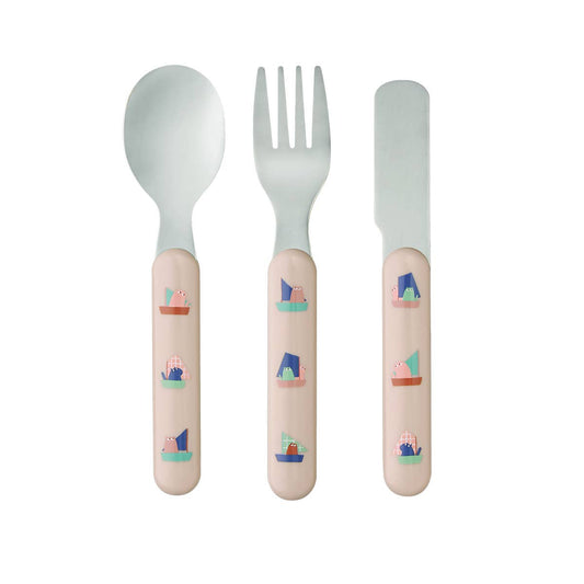 AK903R SET DE 3 COUVERTS LES CHATS MARINS