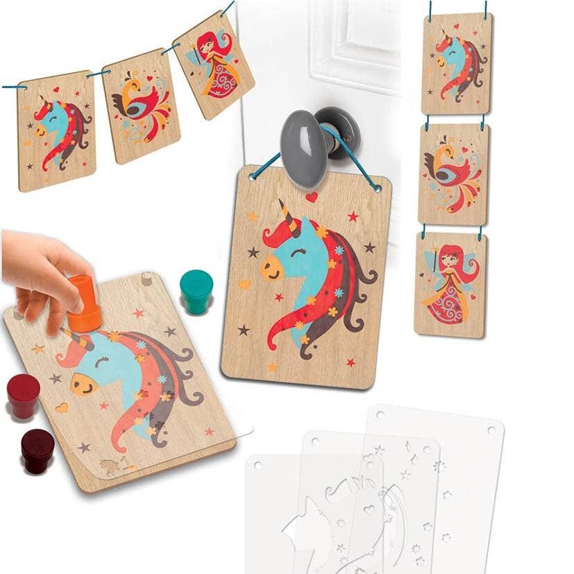 Tampographie sur bois, Personnages enchantés