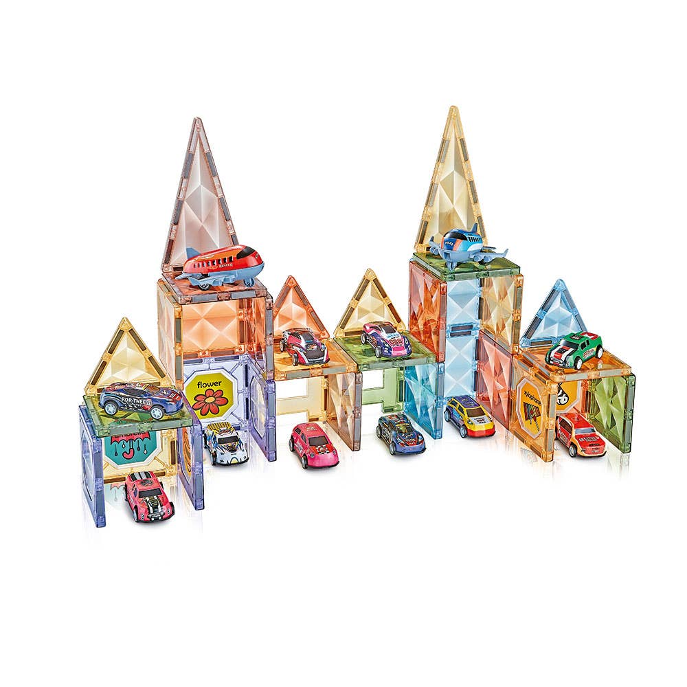 Jeu Magnétique Véhicules 72 Pcs