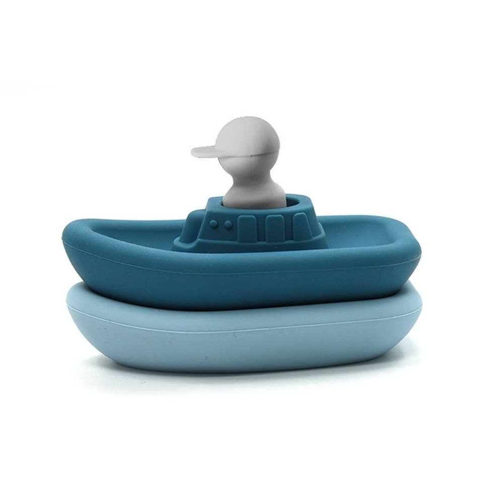 Jouet d'éveil pour le bain - Set de 2 bateaux et 1 capitaine