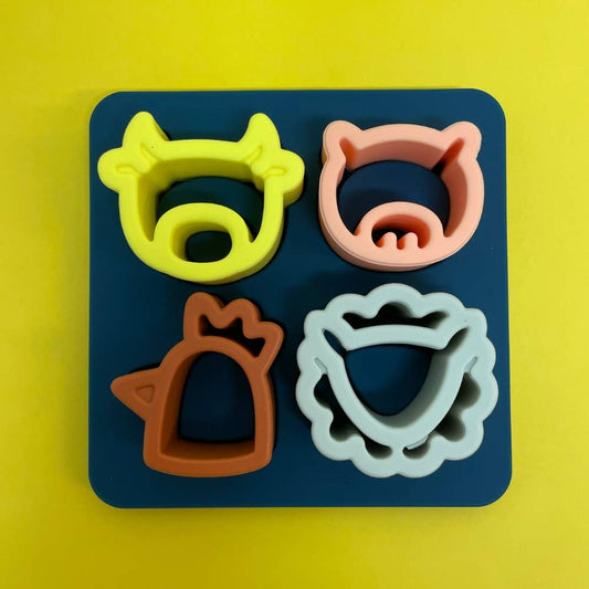 Jouets d'éveil en silicone - Puzzle les animaux de la ferme