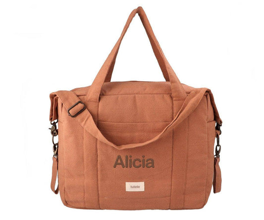 Sac de voiture pour bébé en coton marron