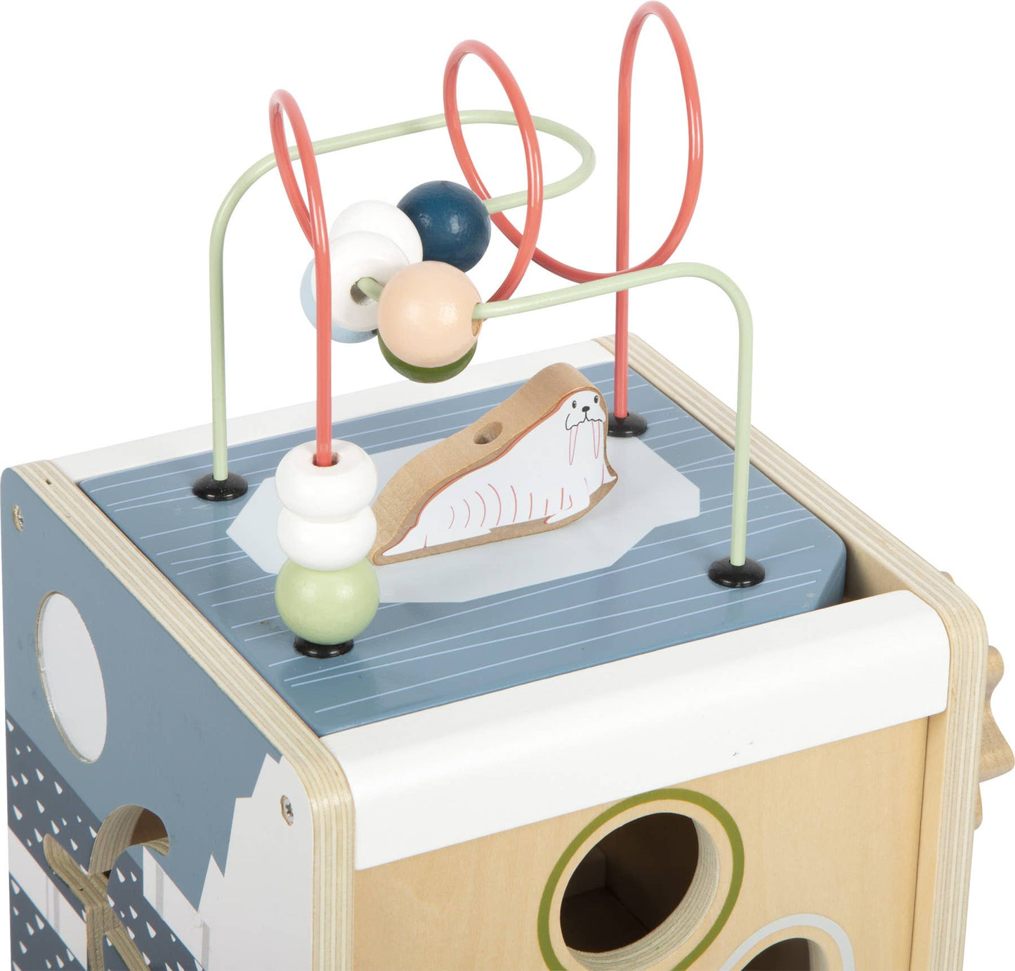 Cube de motricité arctique en bois