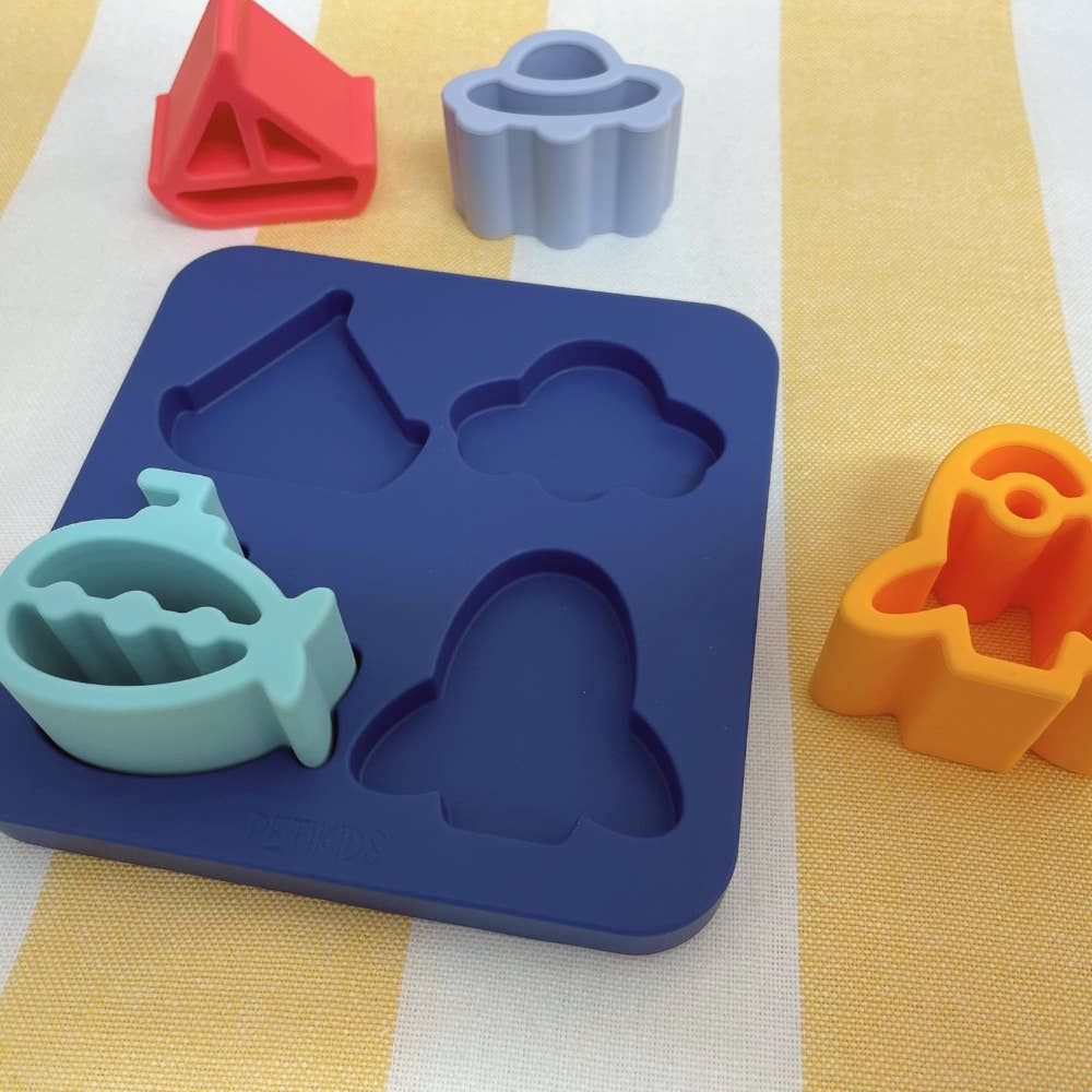 Jouets d'éveil en silicone - Puzzle les engins