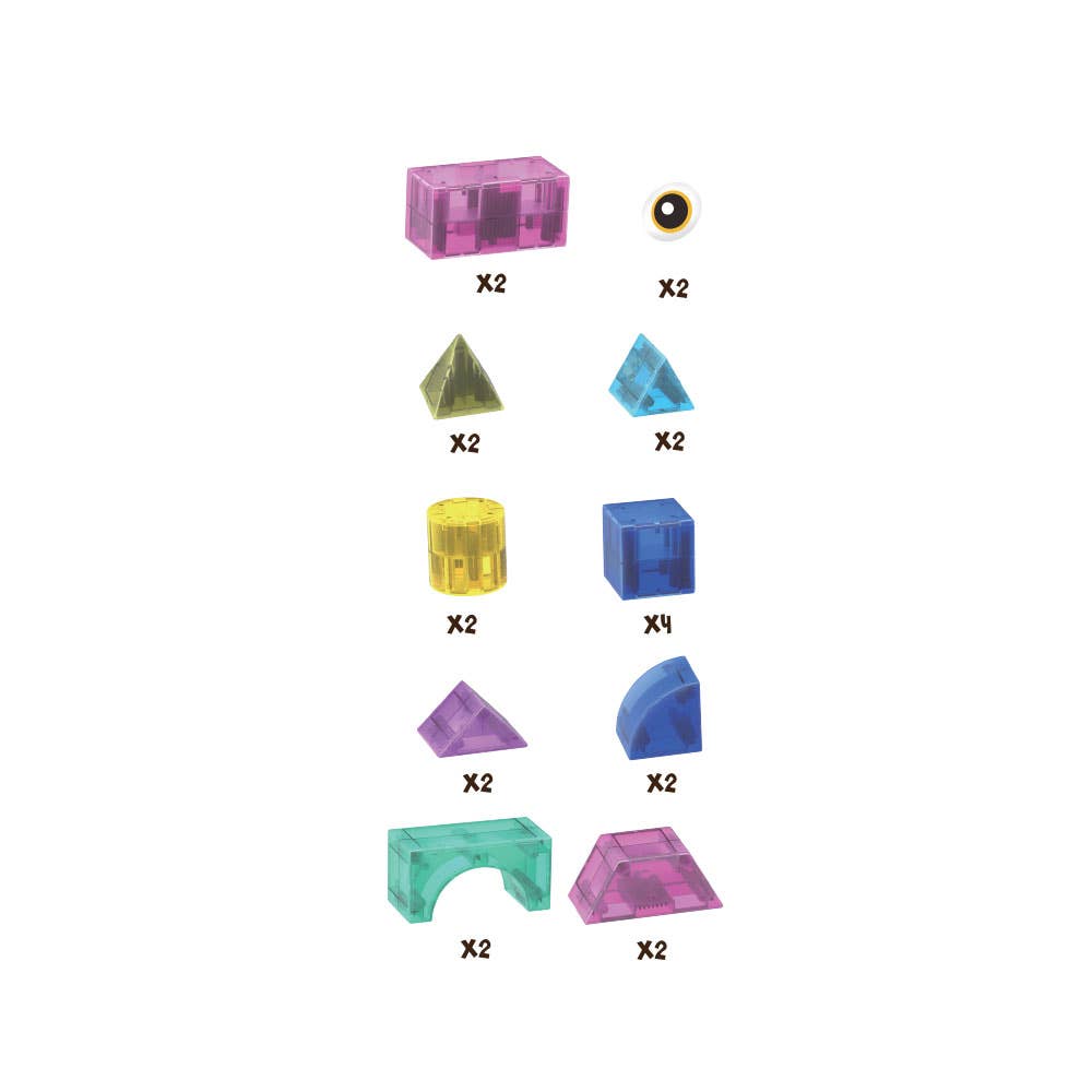 Jeu Magnétique Blocs Transparents 22 Pcs